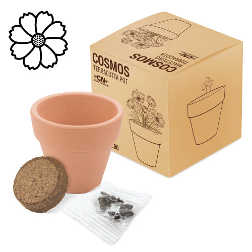 MACETA TERRACOTA COSMOS"FLORAL" - 10200-COSMOS