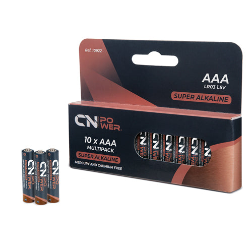 PACK DE PILAS ALCALINA R03-AAA "CN POWER" (10 UD.) - 10922