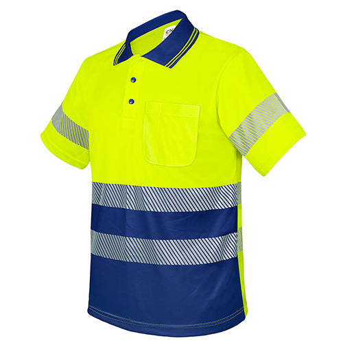 POLO CON BOLSILLO Y BANDAS REFLECTANTES ELÁSTICAS "QVO" - 10958-4XL-AM-RY