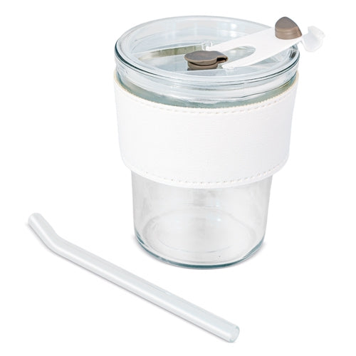 VASO 330 ML CON PAJITA DE CRISTAL "DELICATESSEN" - 10965