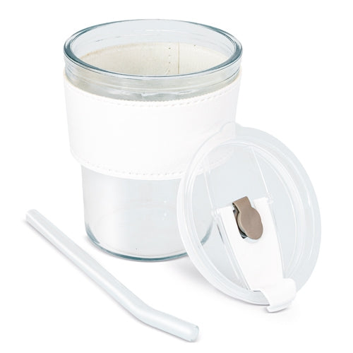 VASO 330 ML CON PAJITA DE CRISTAL "DELICATESSEN" - 10965