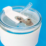 VASO 330 ML CON PAJITA DE CRISTAL "DELICATESSEN" - 10965