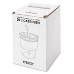 VASO 330 ML CON PAJITA DE CRISTAL "DELICATESSEN" - 10965