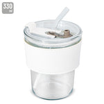 VASO 330 ML CON PAJITA DE CRISTAL "DELICATESSEN" - 10965