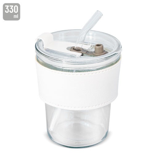 VASO 330 ML CON PAJITA DE CRISTAL "DELICATESSEN" - 10965