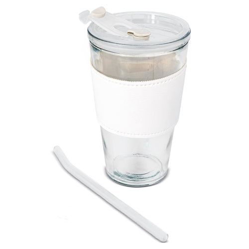 VASO 450 ML CON PAJITA DE CRISTAL "DELICATESSEN" - 10973