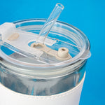 VASO 450 ML CON PAJITA DE CRISTAL "DELICATESSEN" - 10973