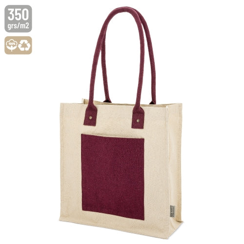 BOLSA DE ALGODÓN CANVAS RECICLADO "SURAT" - 10993-GRA