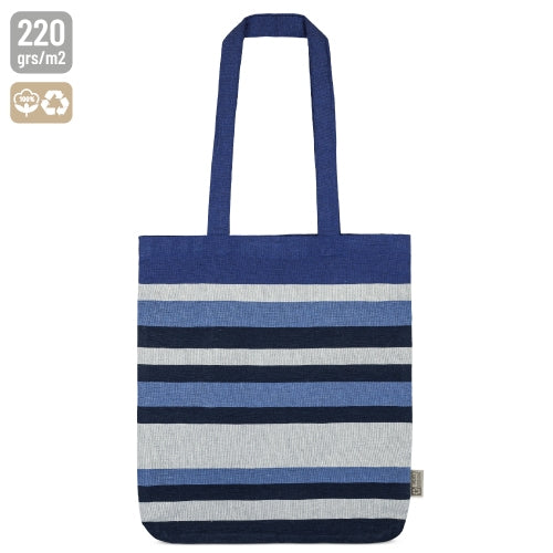 BOLSA RAYAS DE ALGODÓN RECICLADO "TRINITY" - 11024-AZ