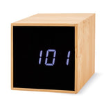 RELOJ DESPERTADOR BAMBU CON ALARMA Y TEMPERATURA - Z-1718