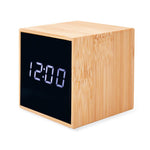 RELOJ DESPERTADOR BAMBU CON ALARMA Y TEMPERATURA - Z-1718