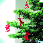 Set 6 adornos árbol en fieltro