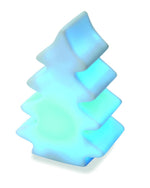 Árbol con luz cambiante