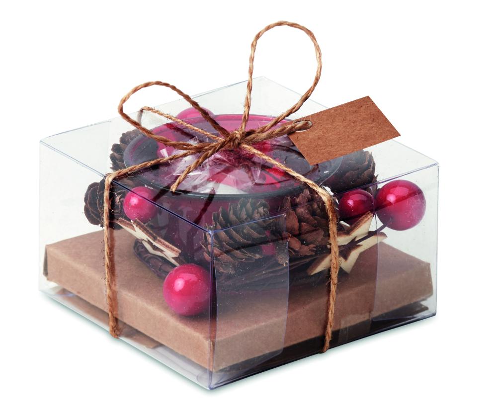 Portavelas navideño