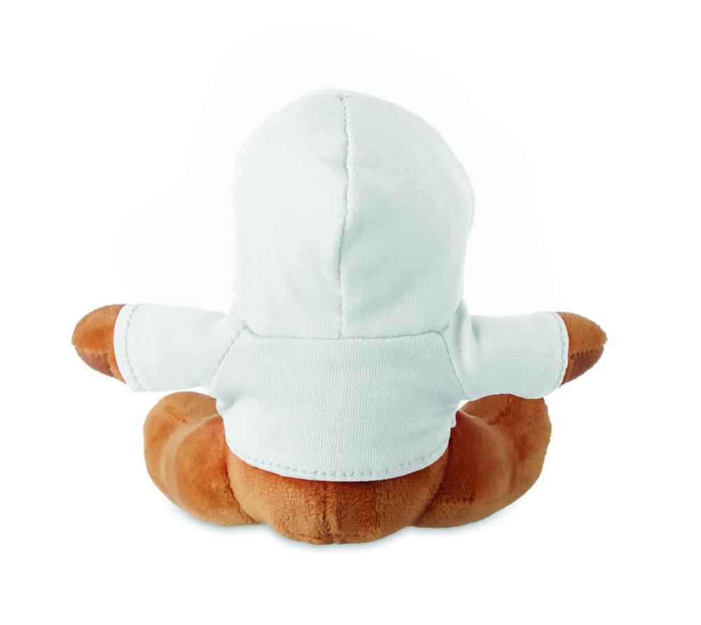 Reno de peluche con capucha