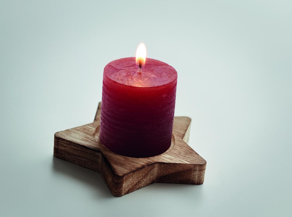 Porta velas madera