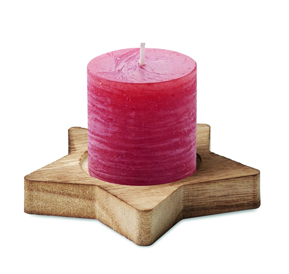 Porta velas madera