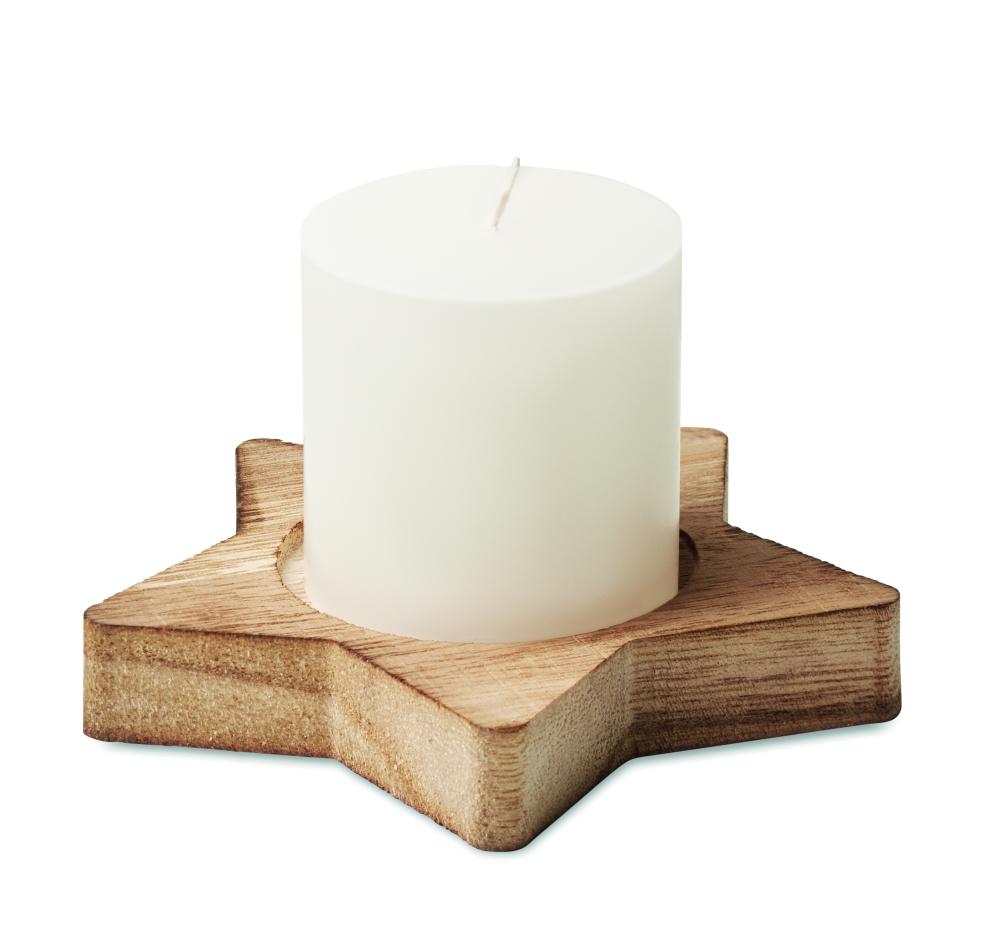 Porta velas madera