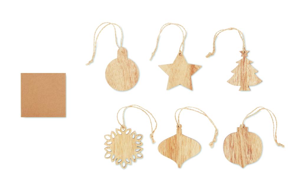Adornos navideños de madera