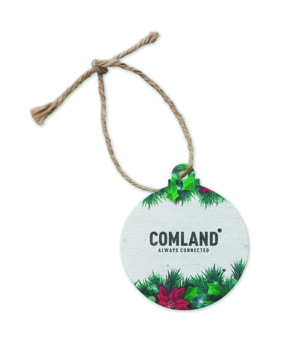 Adorno navideño papel semillas