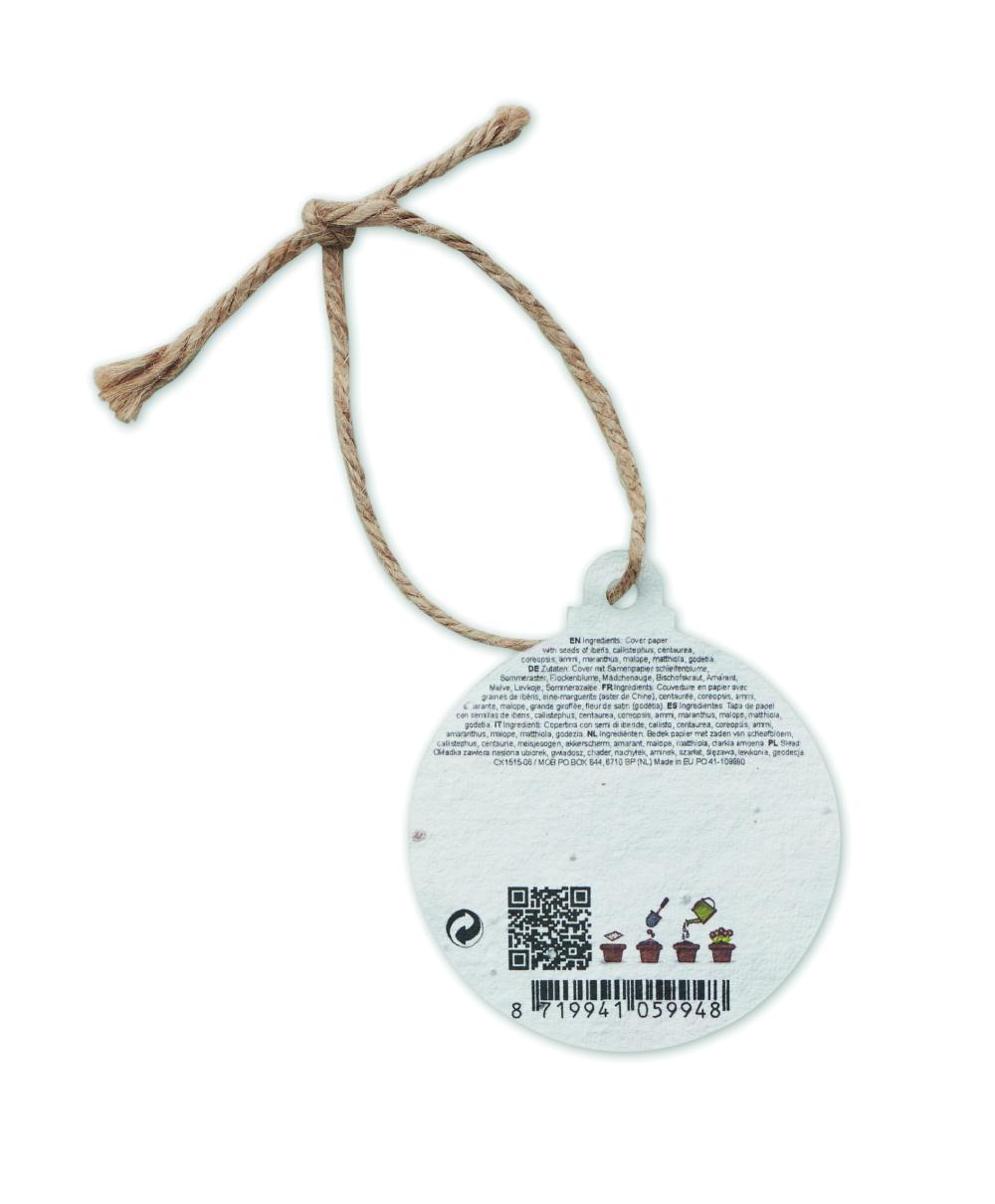 Adorno navideño papel semillas