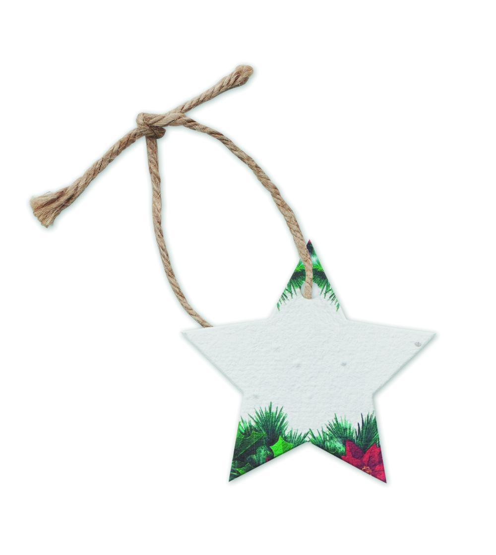 Adorno navideño papel semillas