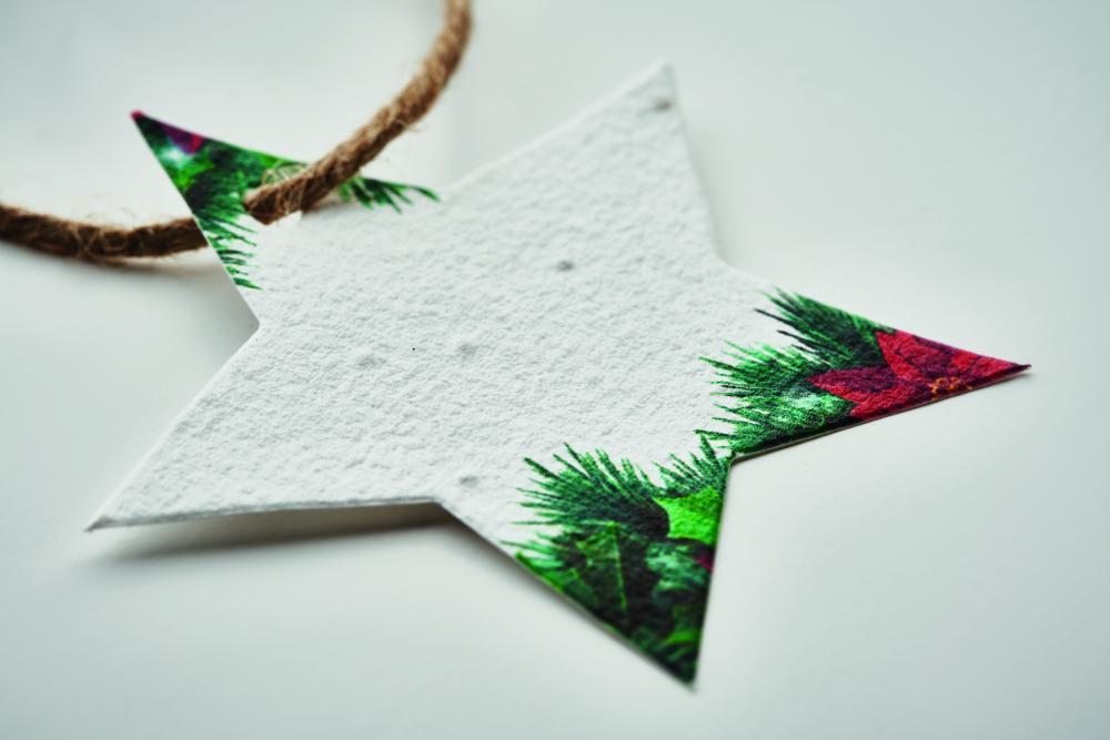 Adorno navideño papel semillas