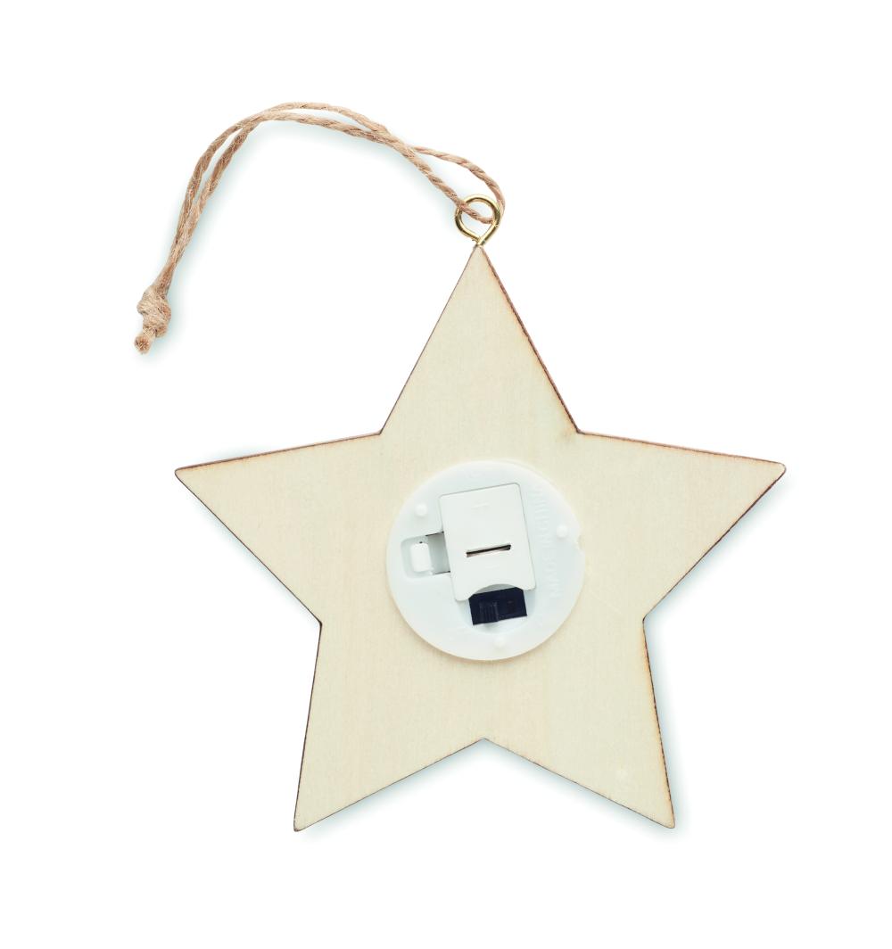 Estrella de MDF con luz