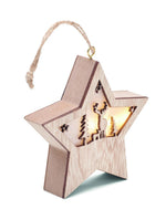 Estrella de MDF con luz