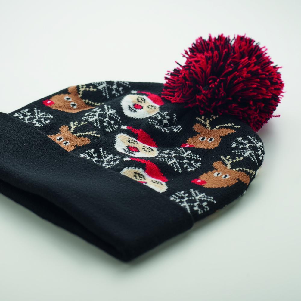 Gorro de punto navideño