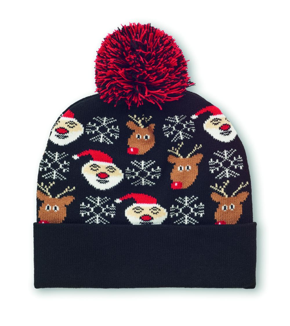 Gorro de punto navideño