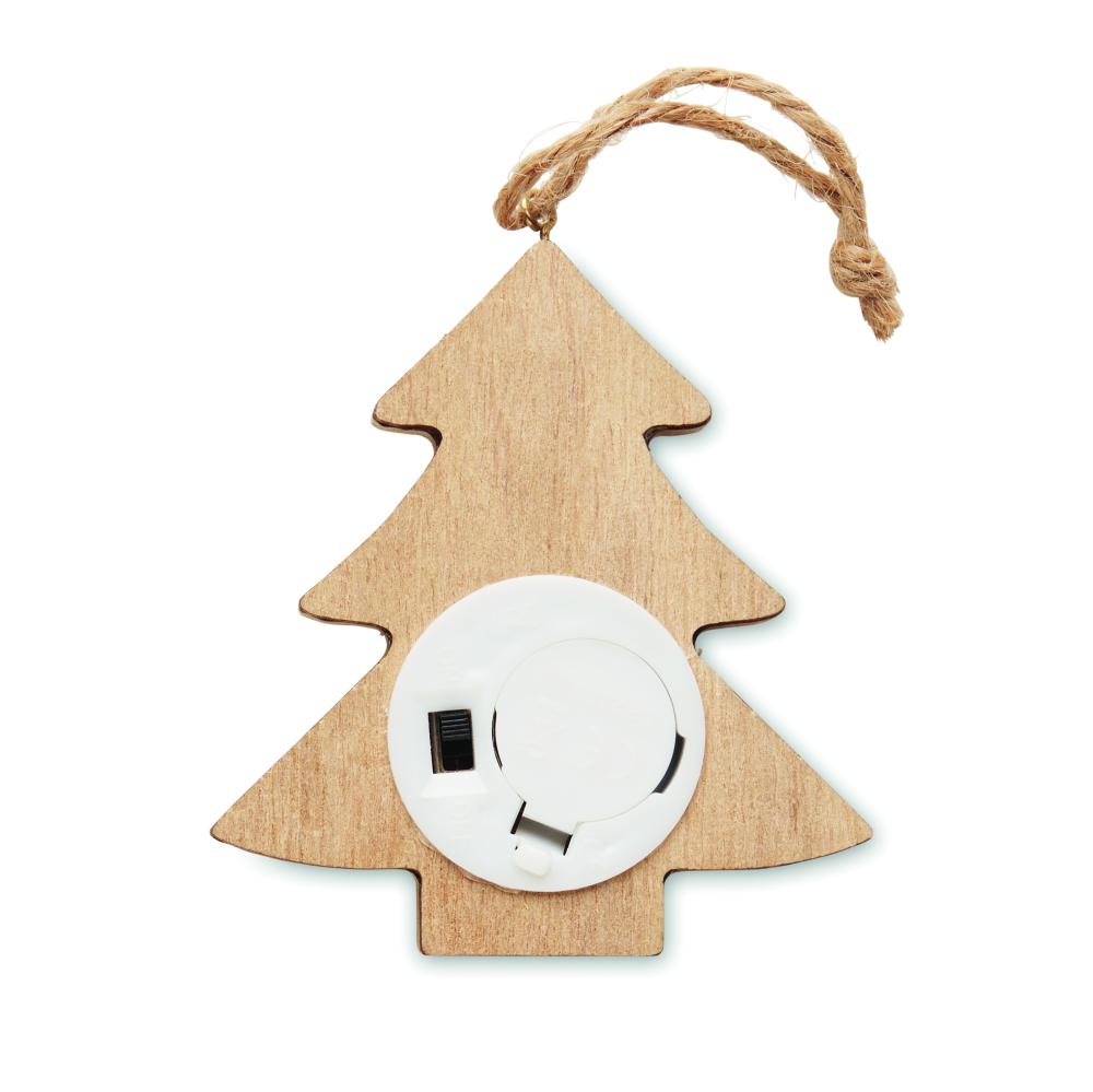 Árbol de madera con luces