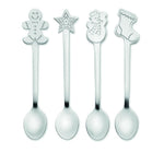 Set  4 cucharas de té navideñas