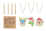 Set adornos madera y dibujar