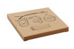 Set adornos madera y dibujar