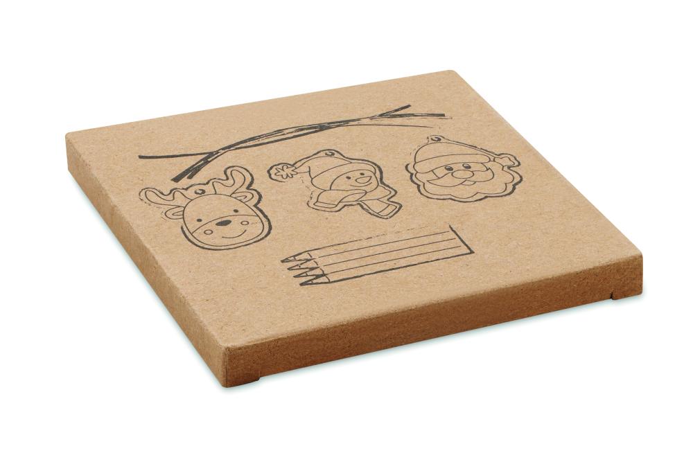 Set adornos madera y dibujar