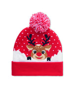 Gorro de punto navideño LED