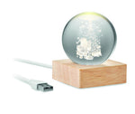 Bola de vidrio LED navideña