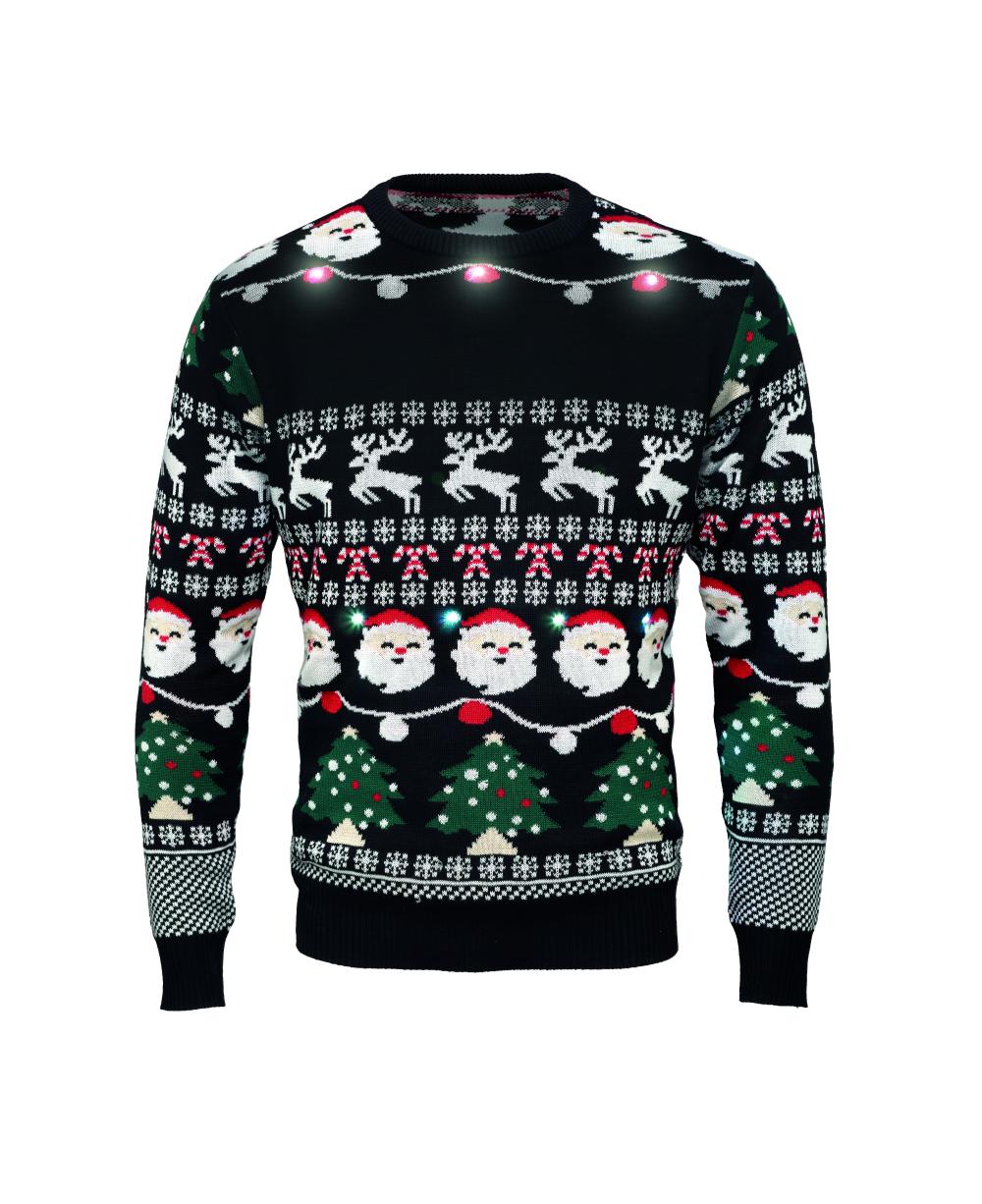 Jersey Navidad luz LED S/M