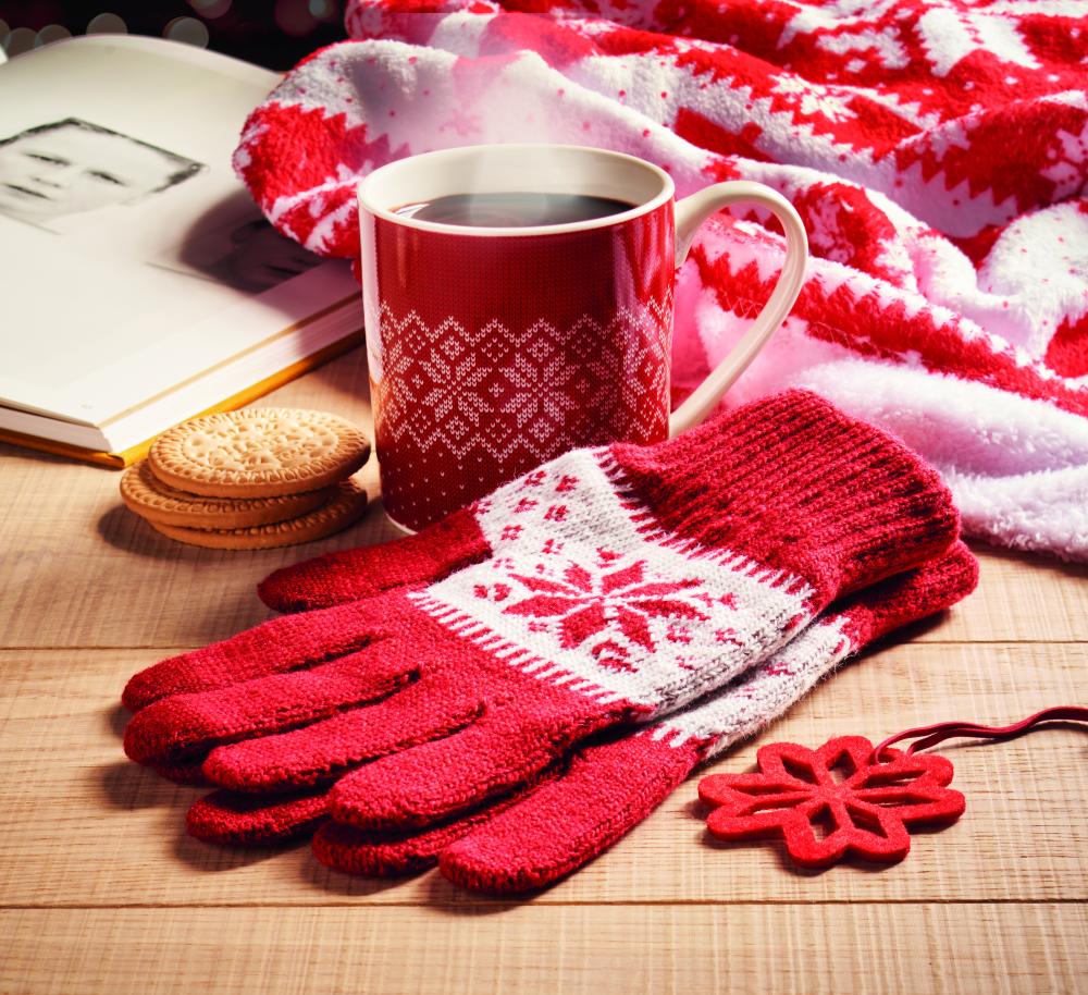 Juego guantes y taza