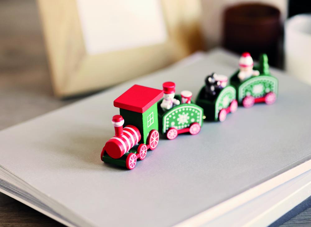 Tren de Navidad de madera