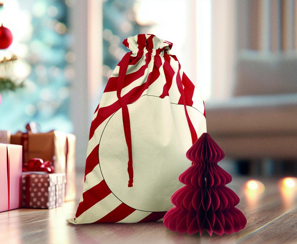 Bolsa grande algodón Papá Noel