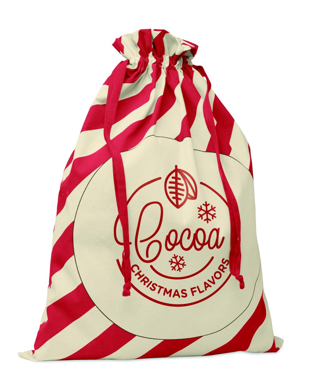 Bolsa grande algodón Papá Noel