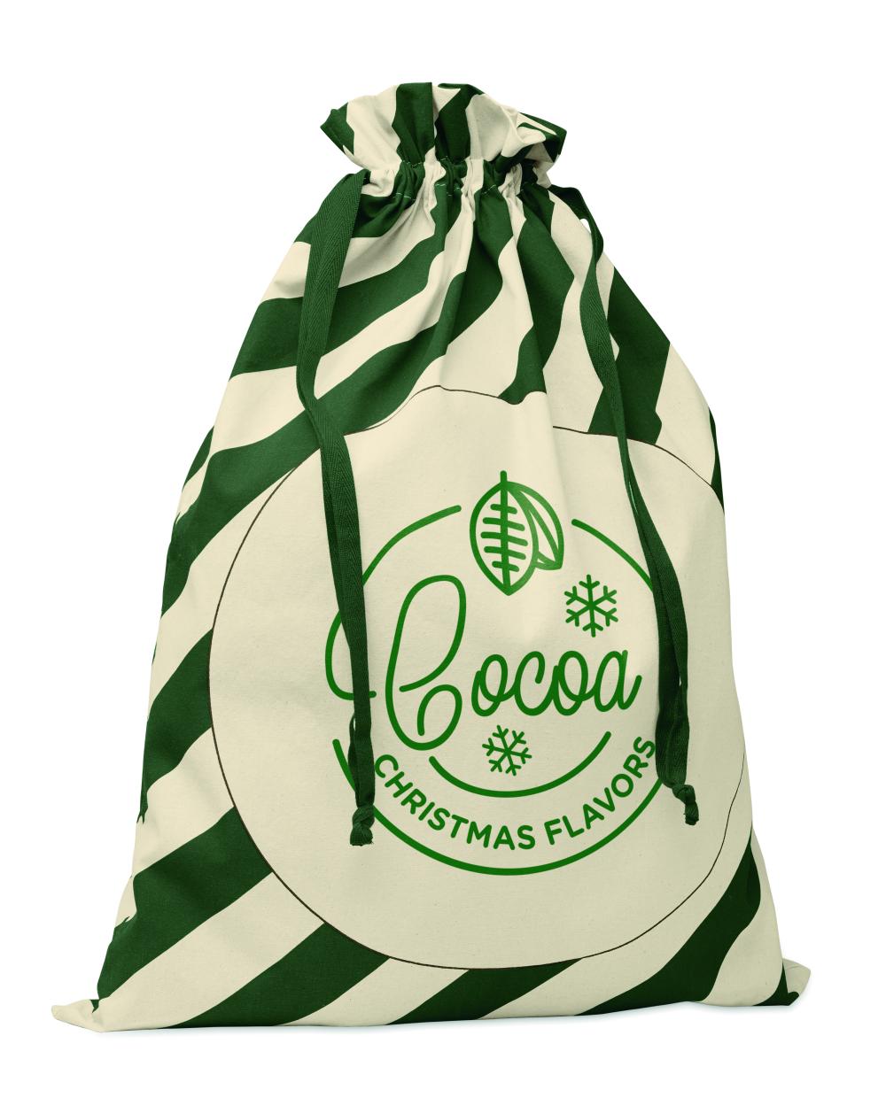 Bolsa grande algodón Papá Noel