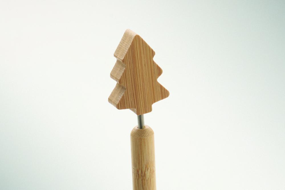 Bolígrafo bambú árbol Navidad