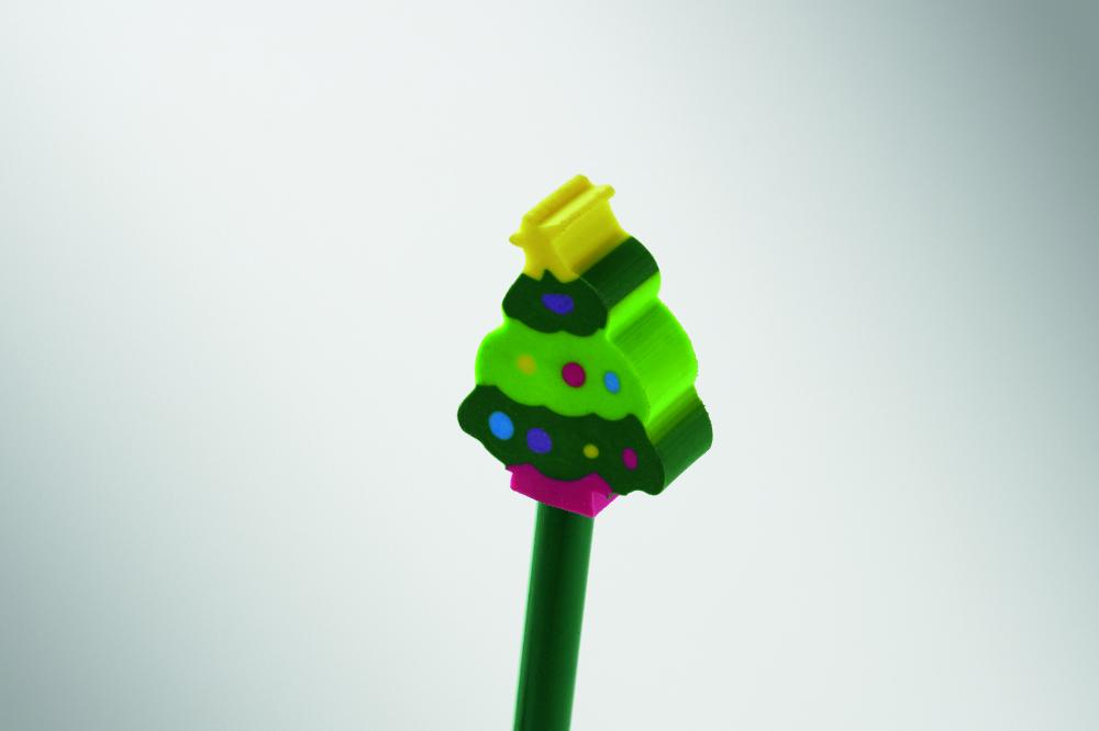 Lápiz Navidad goma de borrar