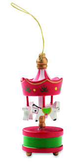 Adorno carrusel de madera