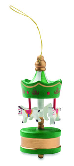 Adorno carrusel de madera