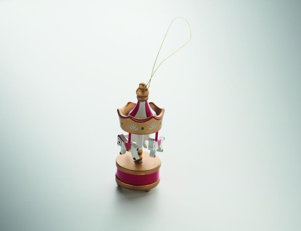 Adorno carrusel de madera