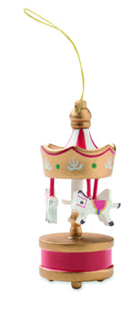 Adorno carrusel de madera